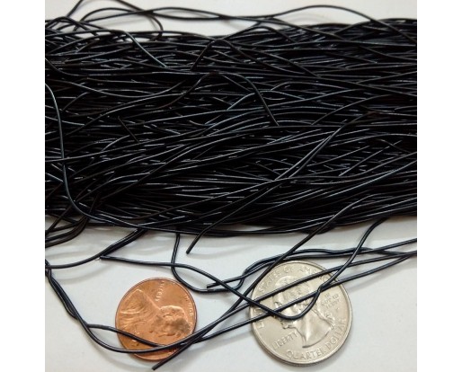BLACK - 150 Inches French Metal Wire Gimp Coil Bullion Purl - Smooth Regular - 3.80 Meters